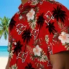 Tampa Bay Buccaneers Hawaiian Shirt - Palm Tree Flower Red Aloha Shirt