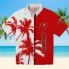 Tampa Bay Buccaneers Hawaiian Shirt - Palm Trees Red White Aloha Shirt