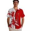 Tampa Bay Buccaneers Hawaiian Shirt - Palm Trees Red White Aloha Shirt