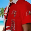 Tampa Bay Buccaneers Hawaiian Shirt - Palm Trees Red White Aloha Shirt