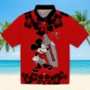 Tampa Bay Buccaneers Hawaiian Shirt - Surfing Mickey Red Aloha Shirt