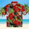 Tampa Bay Buccaneers Hawaiian Shirt - Toucan Hibiscus Pineapple Red Green Aloha Shirt