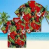 Tampa Bay Buccaneers Hawaiian Shirt - Toucan Hibiscus Pineapple Red Green Aloha Shirt