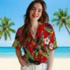 Tampa Bay Buccaneers Hawaiian Shirt - Toucan Hibiscus Pineapple Red Green Aloha Shirt