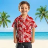 Tampa Bay Buccaneers Hawaiian Shirt - Tropical Leaf Red White Aloha Shirt