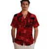 Tampa Bay Buccaneers Hawaiian Shirt - Tropical Patchwork Red Black Aloha Shirt