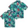 Tampa Bay Rays Hawaiian Shirt - Custom Hibiscus Blossoms Navy Aloha Shirt