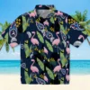 Tennessee Titans Hawaiian Shirt - Flamingo Leaves Navy Aloha Shirt