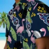 Tennessee Titans Hawaiian Shirt - Flamingo Leaves Navy Aloha Shirt