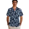 Tennessee Titans Hawaiian Shirt - Floral Pineapple Navy Aloha Shirt