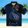 Tennessee Titans Hawaiian Shirt - Football Wave Navy Black Aloha Shirt