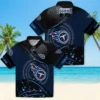 Tennessee Titans Hawaiian Shirt - Football Wave Navy Black Aloha Shirt