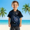 Tennessee Titans Hawaiian Shirt - Football Wave Navy Black Aloha Shirt