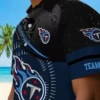 Tennessee Titans Hawaiian Shirt - Football Wave Navy Black Aloha Shirt