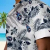 Tennessee Titans Hawaiian Shirt - Hibiscus Palm Leaves Navy White Aloha Shirt