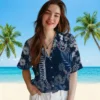 Tennessee Titans Hawaiian Shirt - Hibiscus Print Navy Aloha Shirt
