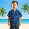 Tennessee Titans Hawaiian Shirt - Leafy Palms Navy Aloha Shirt