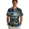Tennessee Titans Hawaiian Shirt - Palm Horizon Navy Aloha Shirt