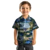 Tennessee Titans Hawaiian Shirt - Palm Horizon Navy Aloha Shirt