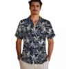 Tennessee Titans Hawaiian Shirt - Palm Pattern Navy Black Aloha Shirt