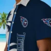 Tennessee Titans Hawaiian Shirt - Palm Trees Navy White Aloha Shirt