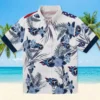 Tennessee Titans Hawaiian Shirt - Patriotic Hibiscus Design Navy White Aloha Shirt