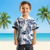 Tennessee Titans Hawaiian Shirt - Patriotic Hibiscus Design Navy White Aloha Shirt