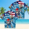 Tennessee Titans Hawaiian Shirt - Surfing Santa Blue Aloha Shirt