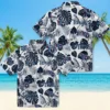 Tennessee Titans Hawaiian Shirt - Tropical Plants Navy White Aloha Shirt