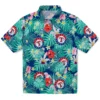 Texas Rangers Hawaiian Shirt - Customized Hibiscus Blossoms Blue Aloha Shirt