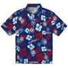Texas Rangers Hawaiian Shirt - Tropical Floral Pattern Aloha Shirt