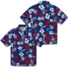 Texas Rangers Hawaiian Shirt - Tropical Floral Pattern Aloha Shirt