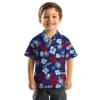 Texas Rangers Hawaiian Shirt - Tropical Floral Pattern Aloha Shirt