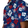 Texas Rangers Hawaiian Shirt - Tropical Floral Pattern Aloha Shirt