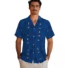 Toronto Blue Jays Hawaiian Shirt - Framed Floral Blue Aloha Shirt