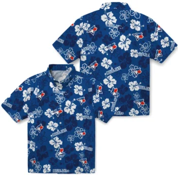 Toronto Blue Jays Hawaiian Shirt - Tropical Floral Pattern Aloha Shirt