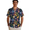 Toronto Blue Jays Hawaiian Shirt - Hibiscus And Fruit Navy Blue Aloha Shirt