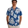 Toronto Blue Jays Hawaiian Shirt - Hibiscus Blooms Blue White Aloha Shirt
