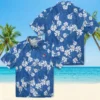 Toronto Blue Jays Hawaiian Shirt - Hibiscus Clusters Blue Aloha Shirt
