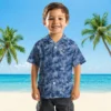 Toronto Blue Jays Hawaiian Shirt - Leafy Pattern Blue Aloha Shirt