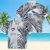 Toronto Blue Jays Hawaiian Shirt - Palm Stripes Blue Black White Aloha Shirt
