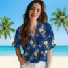 Toronto Blue Jays Hawaiian Shirt - Palm Tree Flower Blue Aloha Shirt