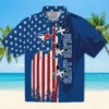 Toronto Blue Jays Hawaiian Shirt - Stitched Flag Blue Aloha Shirt