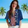 Toronto Blue Jays Hawaiian Shirt - Stitched Flag Blue Aloha Shirt