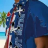 Toronto Blue Jays Hawaiian Shirt - Stitched Flag Blue Aloha Shirt