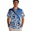 Toronto Blue Jays Hawaiian Shirt - Sunset Palms Blue White Aloha Shirt
