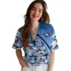 Toronto Blue Jays Hawaiian Shirt - Sunset Palms Blue White Aloha Shirt