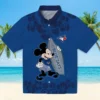 Toronto Blue Jays Hawaiian Shirt - Surfing Mickey Blue Aloha Shirt