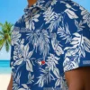 Toronto Blue Jays Hawaiian Shirt - Tropical Leaf Blue White Aloha Shirt