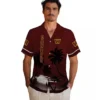 Washington Commanders Hawaiian Shirt - Beach Sunset Burgundy Black Aloha Shirt